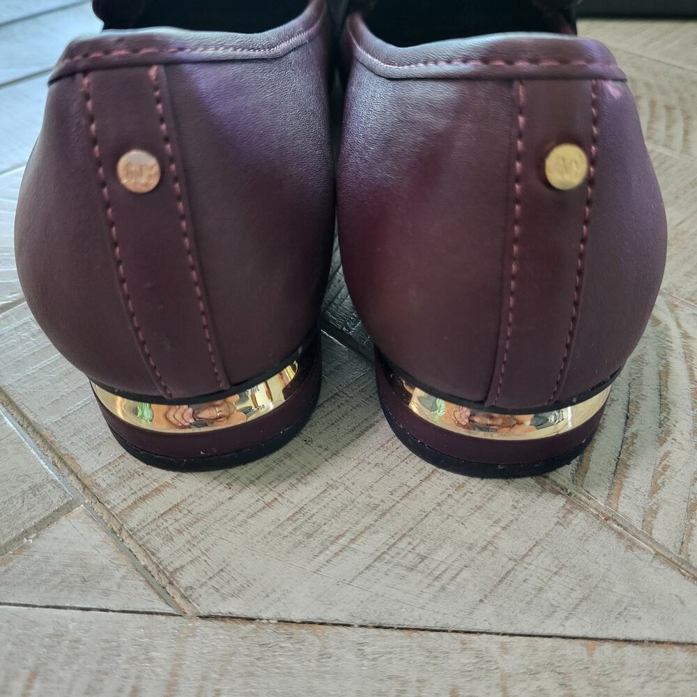 Jones New York Women's 9.5 M Quadia Pointed Toe Quilted Loafers Burgundy NEW - Picture 4 of 9
